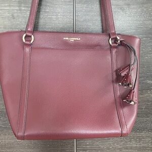Karl Lagerfeld Paris Iris Hermine Tote Merlot.